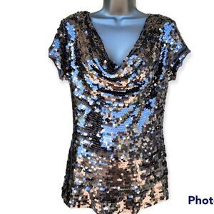 INC International Concepts Women's Ribbed-Knit Draped Cardigan Black Size Small.